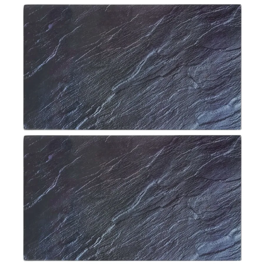 Planches à découper 2pcs motif de pierre naturelle Verre trempé