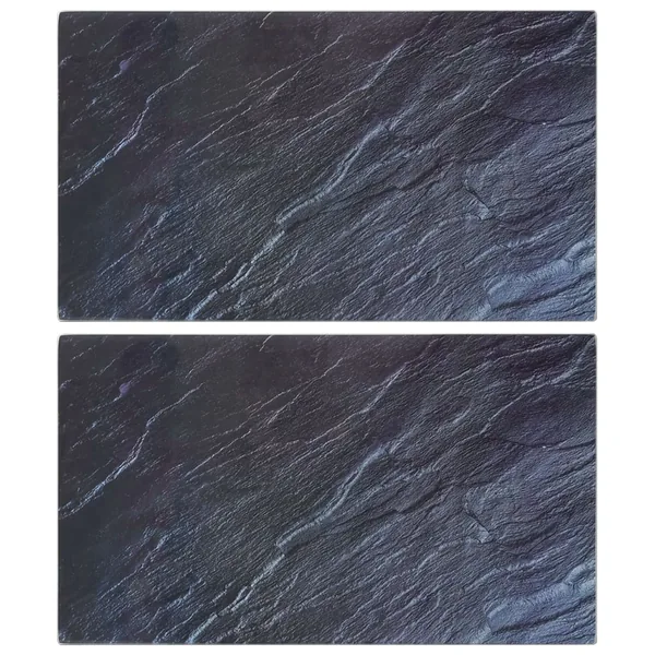 Planches à découper 2pcs motif de pierre naturelle Verre trempé