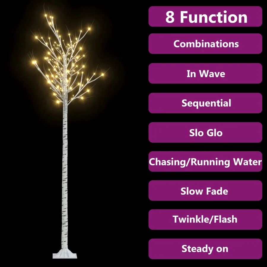 Sapin de Noël 220 LED blanc chaud Saule 2,2 m Int/Ext - 3