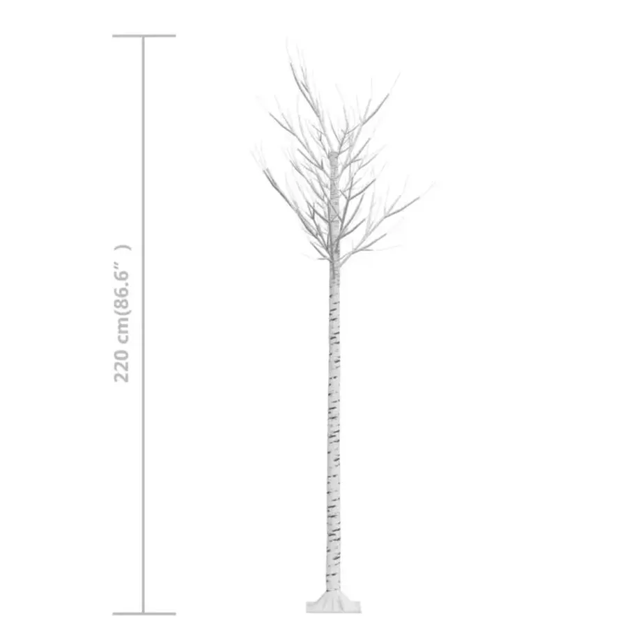 Sapin de Noël 220 LED blanc chaud Saule 2,2 m Int/Ext - 8