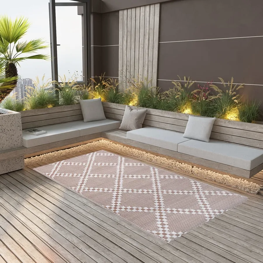 Tapis d'extérieur ARAKIL marron 120x180 cm PP