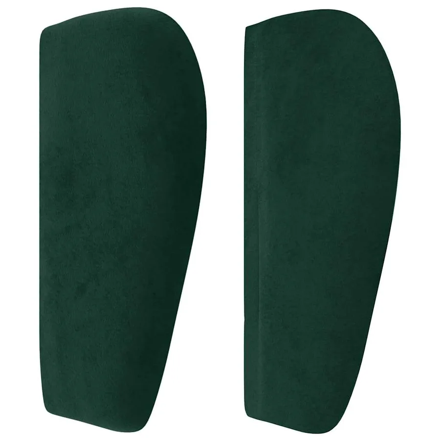 Tête de lit avec oreilles Vert foncé 163x23x78/88 cm Velours - 4