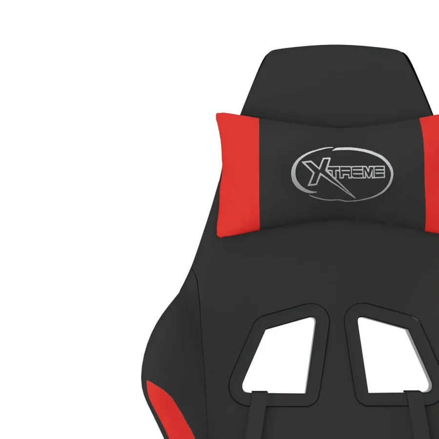 Chaise de jeu de massage Noir et rouge Tissu - 11