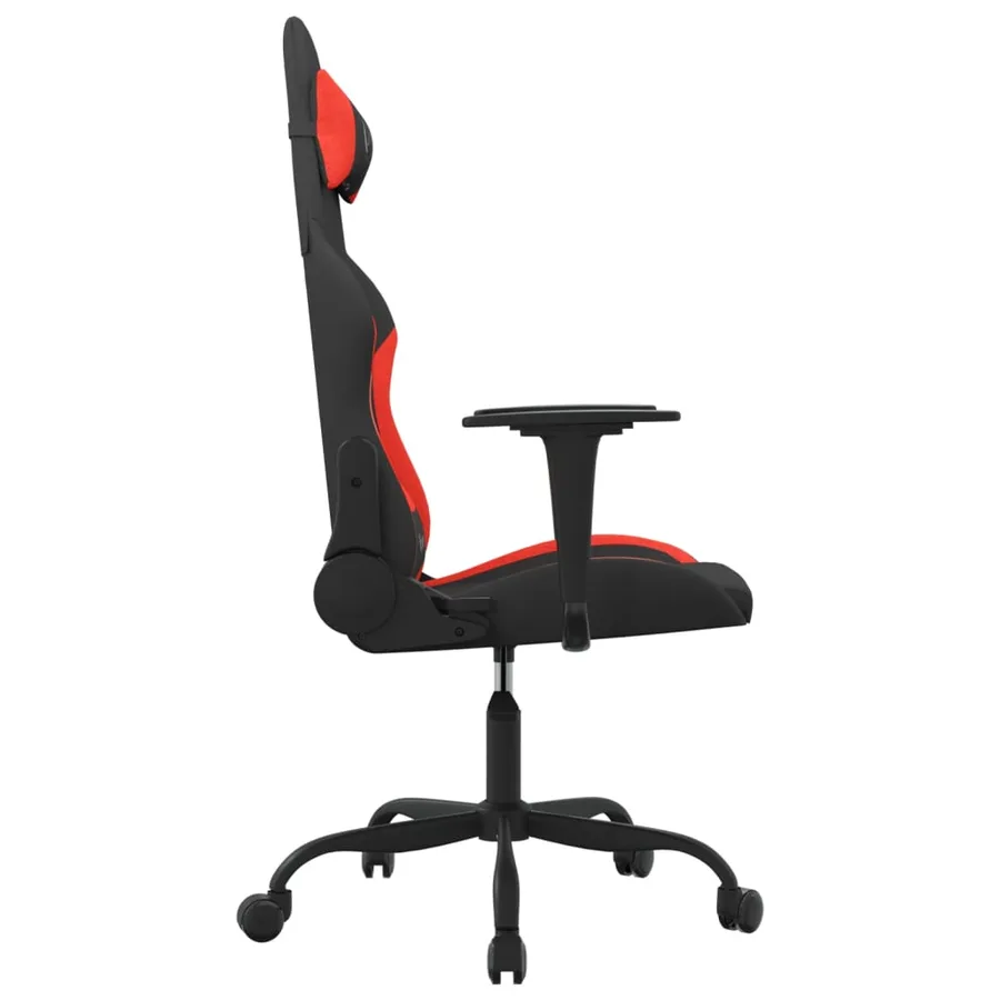 Chaise de jeu de massage Noir et rouge Tissu - 4