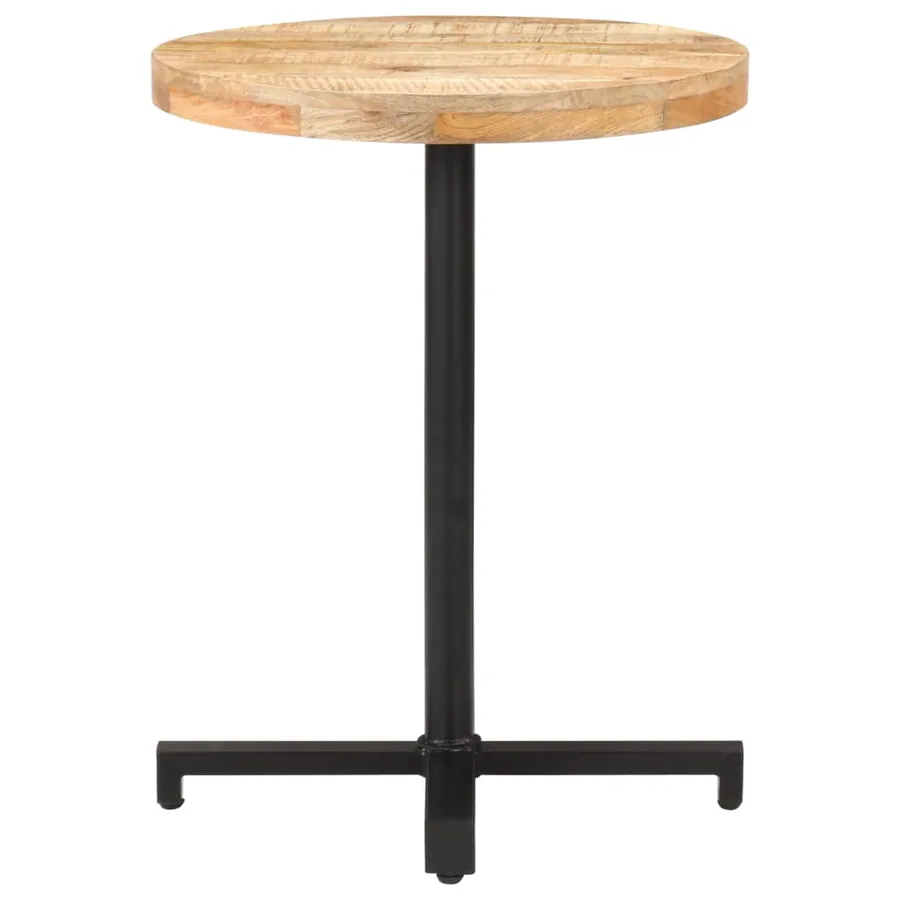 Table de bistro Ronde Ø60x75 cm Bois de manguier brut - 2
