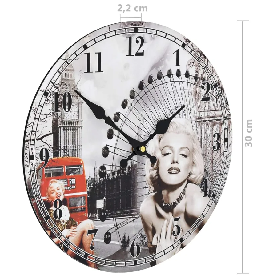 Horloge murale vintage 30 cm - 6