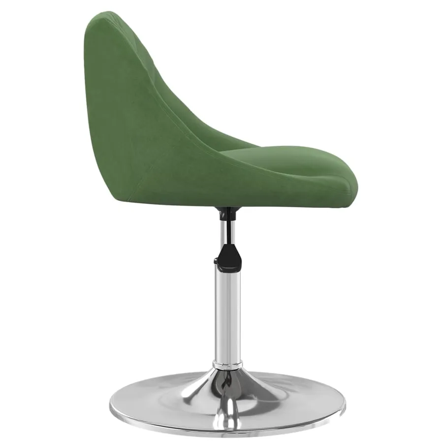 Chaises pivotantes à manger lot de 4 Vert foncé Velours - 4