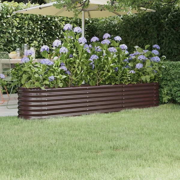 Lit surélevé de jardin Acier galvanisé marron