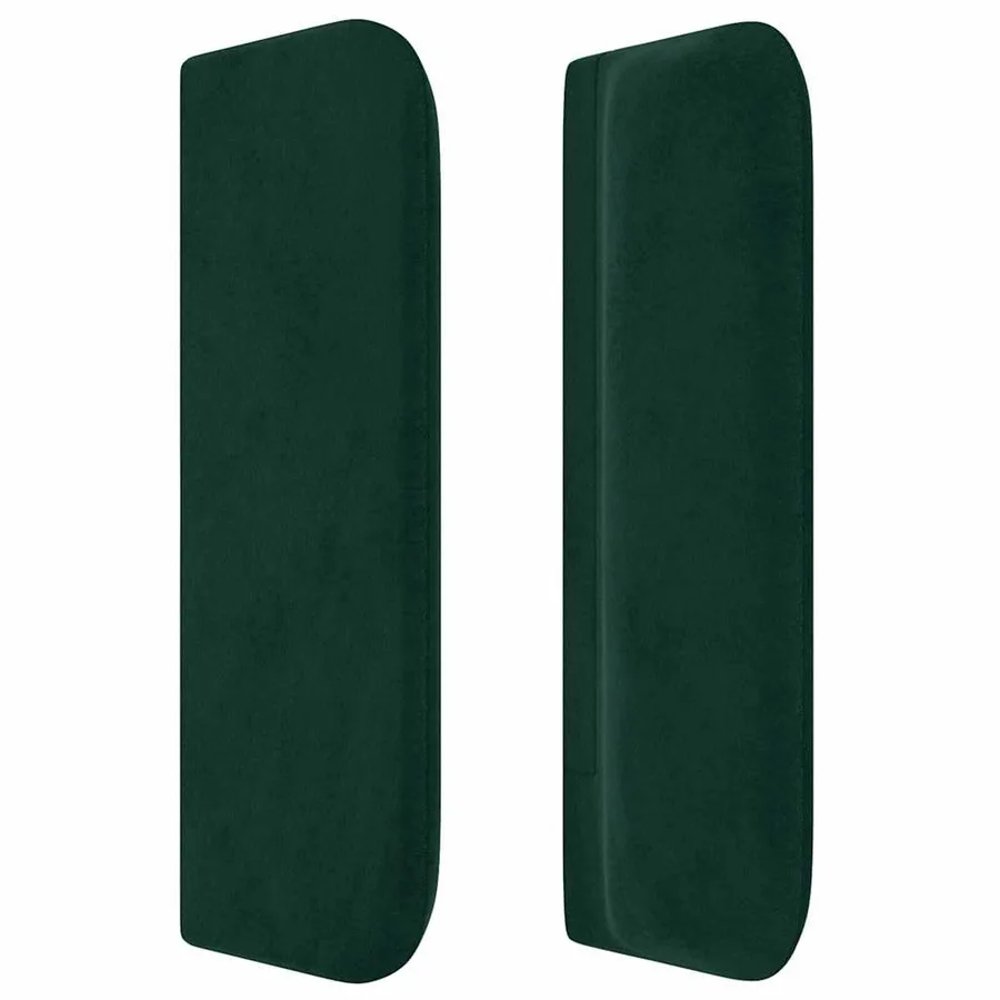 Tête de lit avec oreilles Vert foncé 147x16x78/88 cm Velours - 4