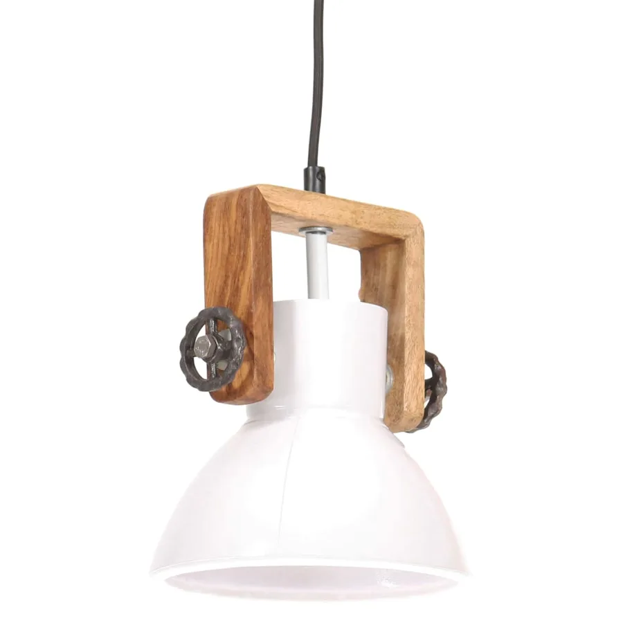 Lampe suspendue industrielle 25 W Blanc Rond 19 cm E27 - 2