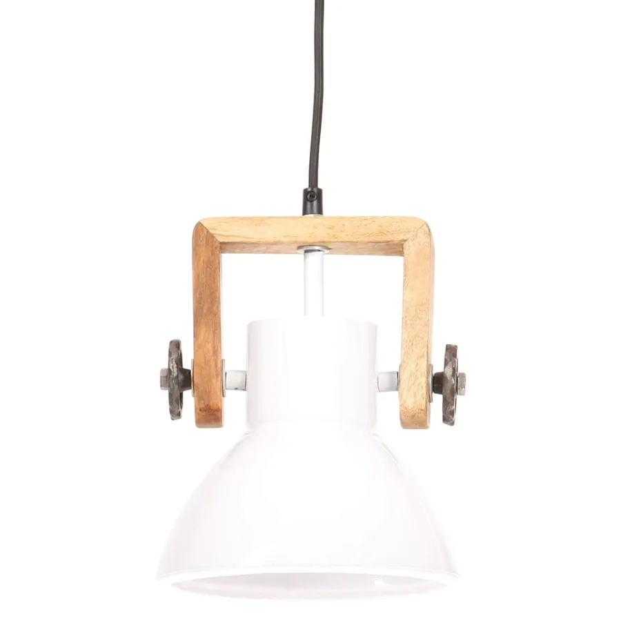 Lampe suspendue industrielle 25 W Blanc Rond 19 cm E27 - 3
