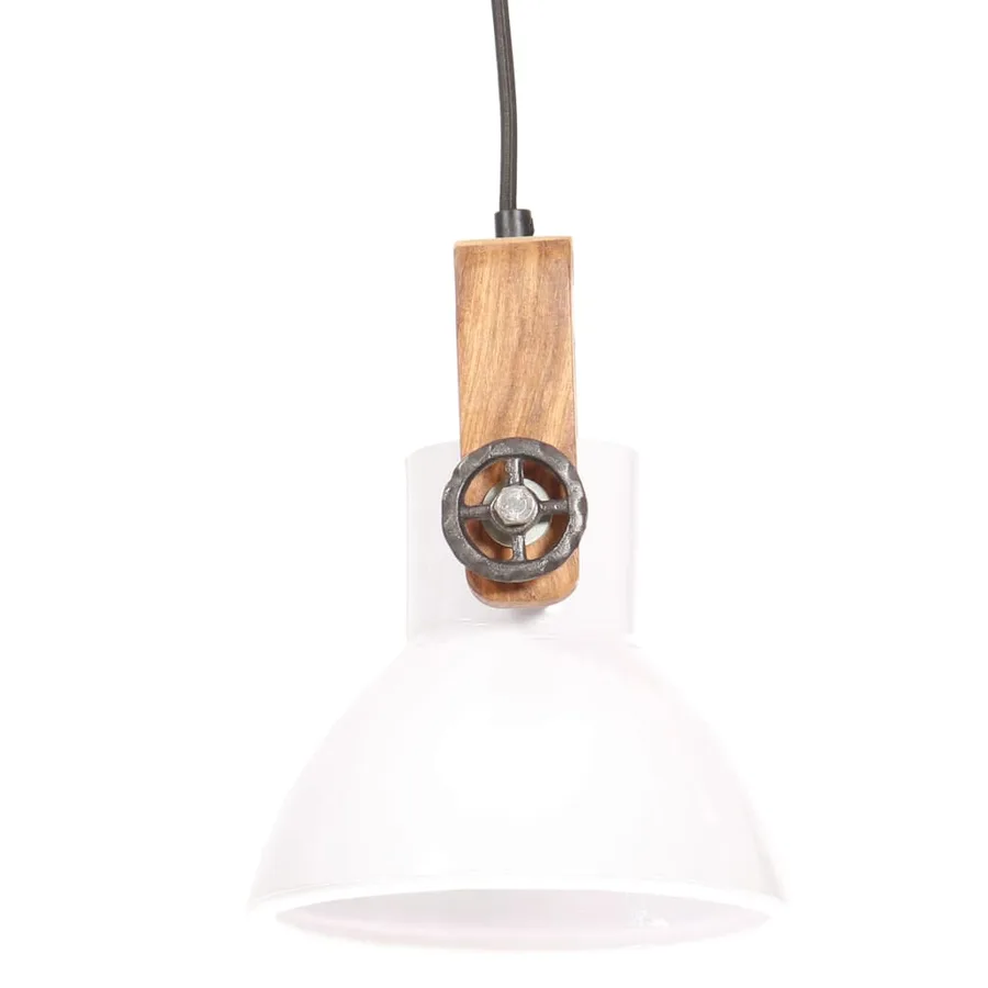 Lampe suspendue industrielle 25 W Blanc Rond 19 cm E27 - 4