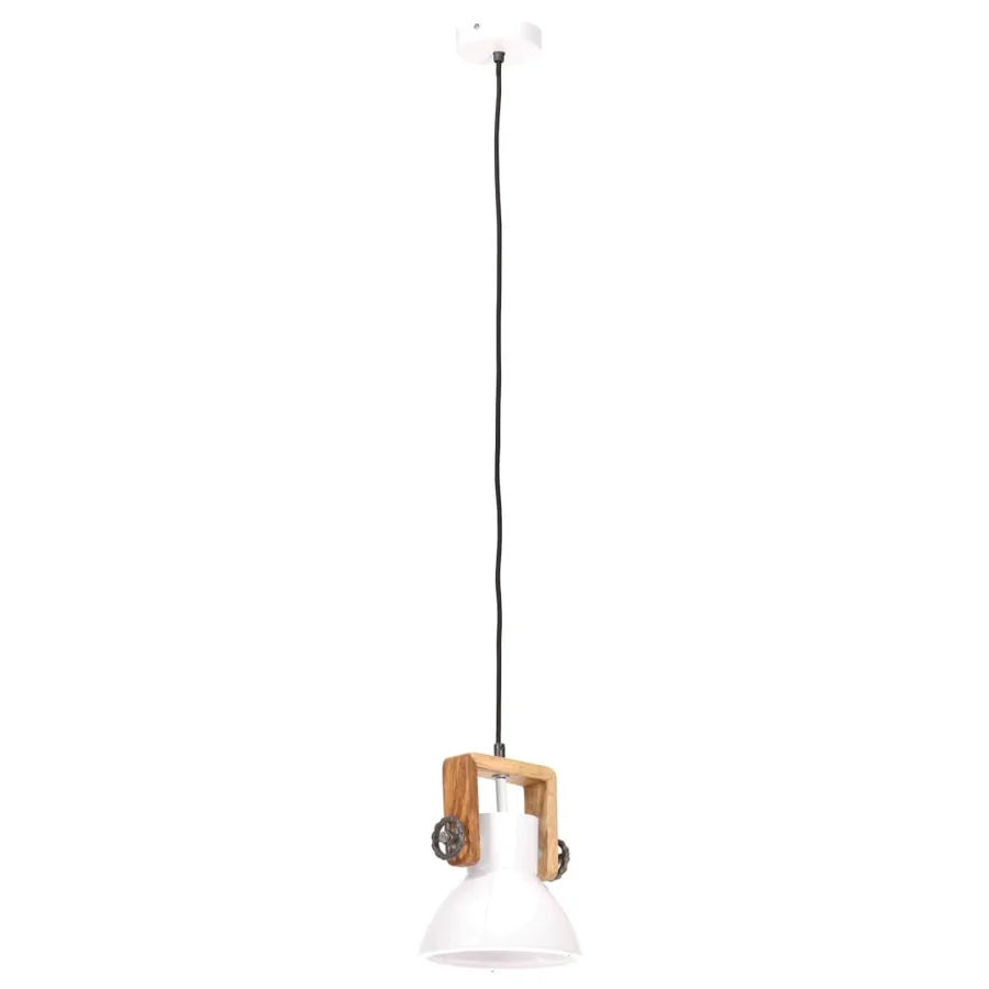 Lampe suspendue industrielle 25 W Blanc Rond 19 cm E27 - 5