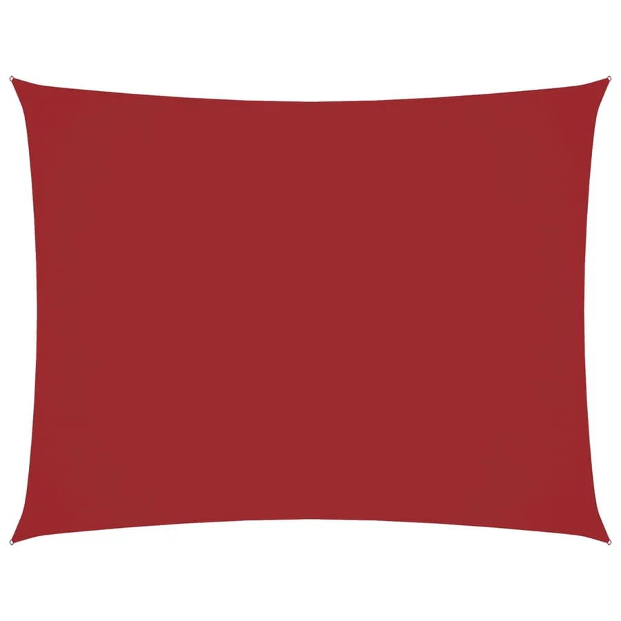 Voile de parasol tissu oxford rectangulaire 4x5 m rouge - 2