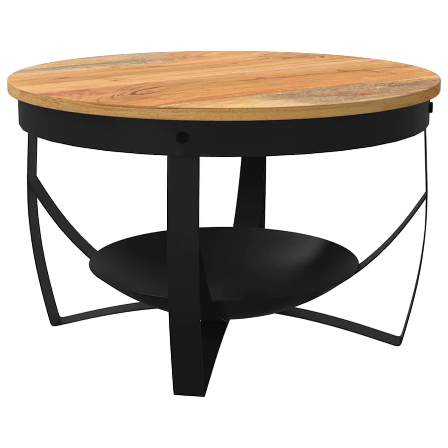Table basse Ø68x43 cm Bois d'acacia solide - 7