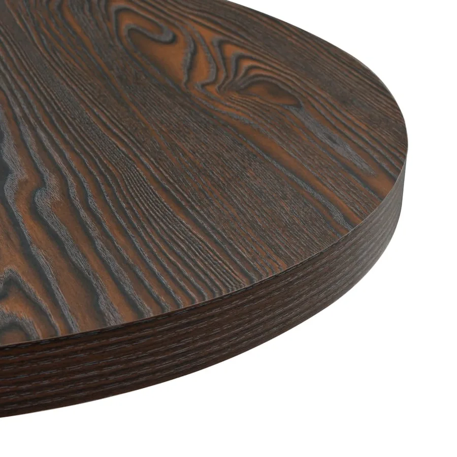 Table de bistro MDF et acier Rond 60 x 75 cm Frêne foncé - 5
