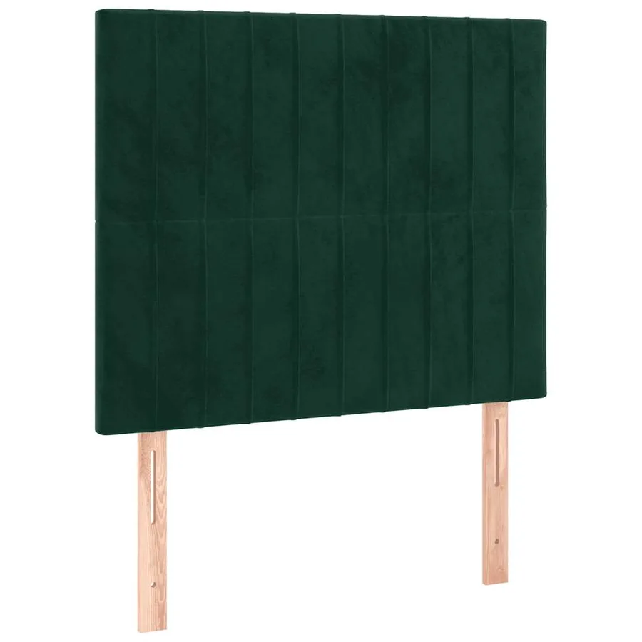 Tête de lit Vert foncé 90x5x118/128 cm Velours - 2