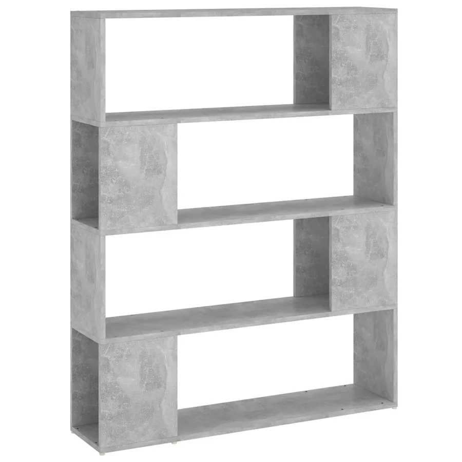 Bibliothèque/Séparateur de pièce Gris béton 100x24x124 cm - 2