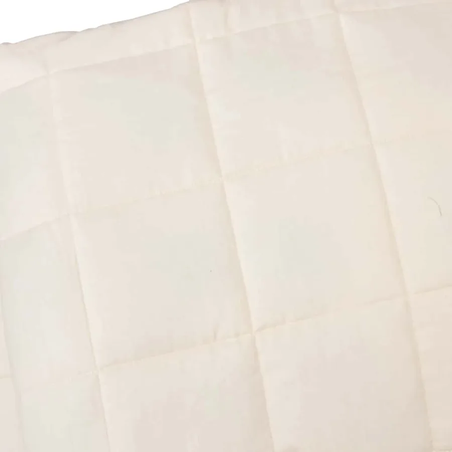 Couverture lestée Crème clair 200x200 cm 9 kg Tissu - 4