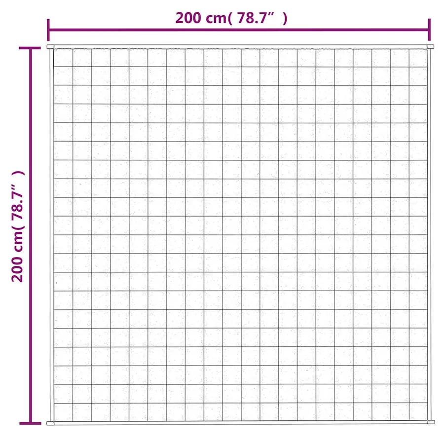Couverture lestée Crème clair 200x200 cm 9 kg Tissu - 7