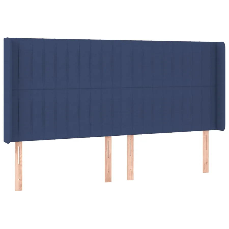 Tête de lit à LED Bleu 163x16x118/128 cm Tissu - 3
