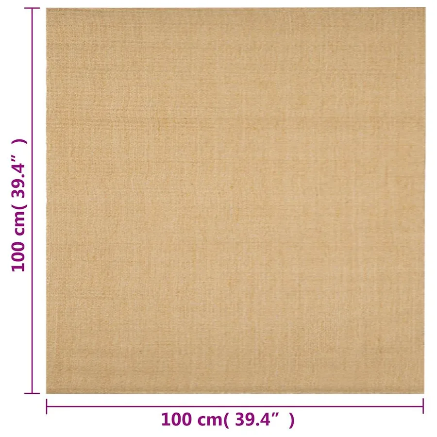 Tapis Sisal naturel 100x100 cm - 7