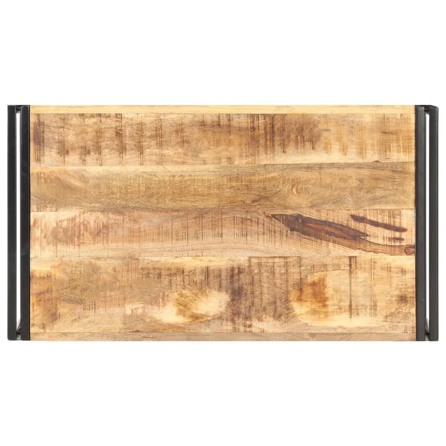 Table basse 100x55x45 cm Bois de manguier brut - 4