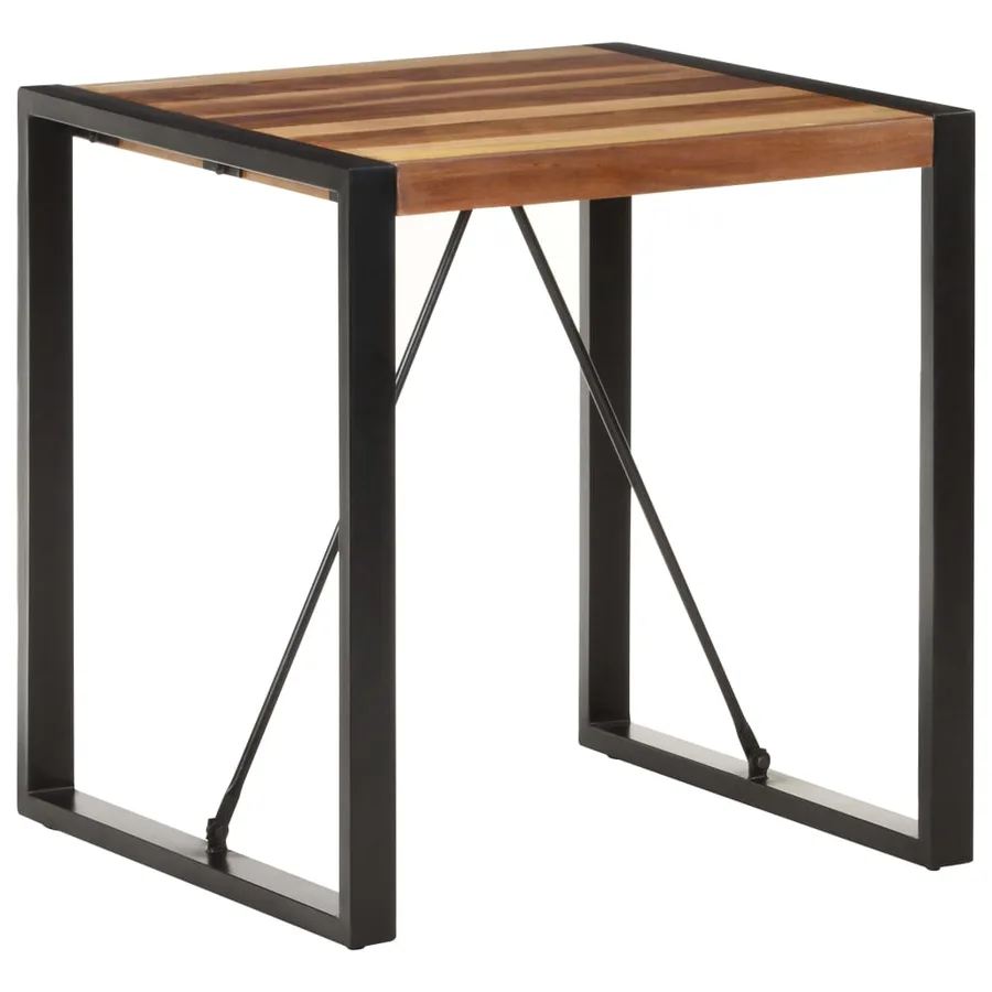 Table à manger 70x70x75 cm Bois d'acacia massif - 7