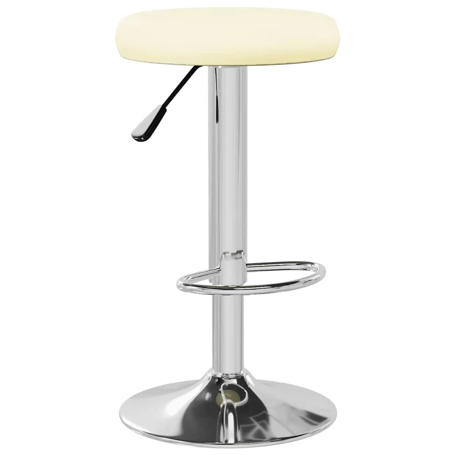 Tabourets de bar lot de 2 crème similicuir - 3