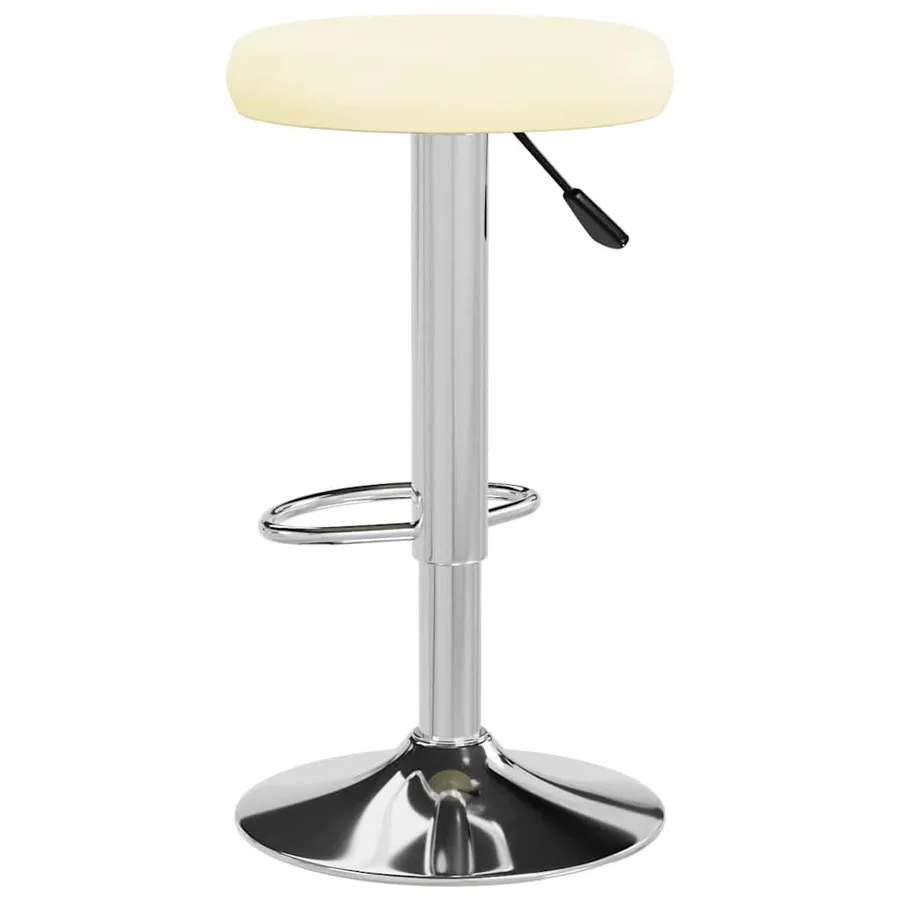 Tabourets de bar lot de 2 crème similicuir - 5