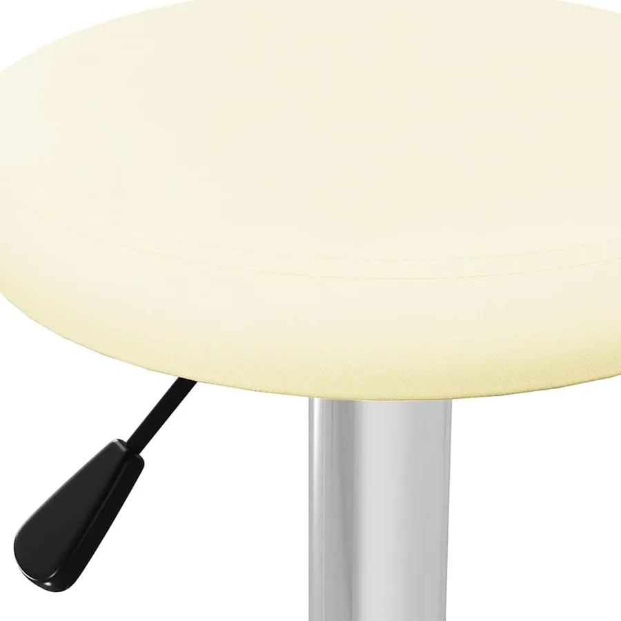 Tabourets de bar lot de 2 crème similicuir - 7