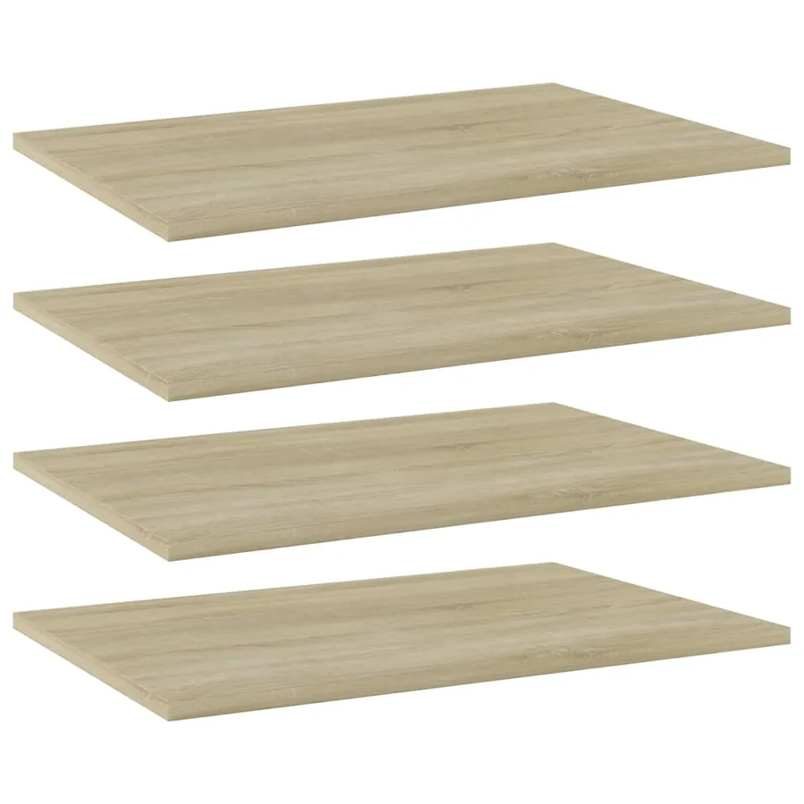 Panneau de bibliothèque 4 pcs chêne sonoma bois d’ingénierie