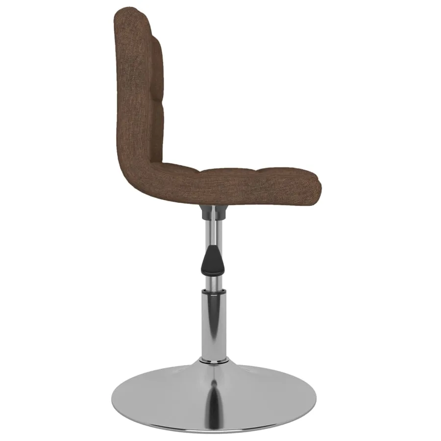 Chaises pivotantes à manger lot de 4 marron tissu - 3