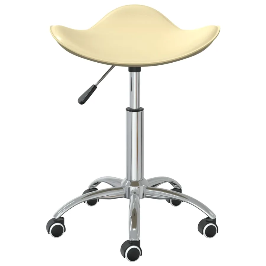 Chaise pivotante de salle à manger Crème Similicuir - 2