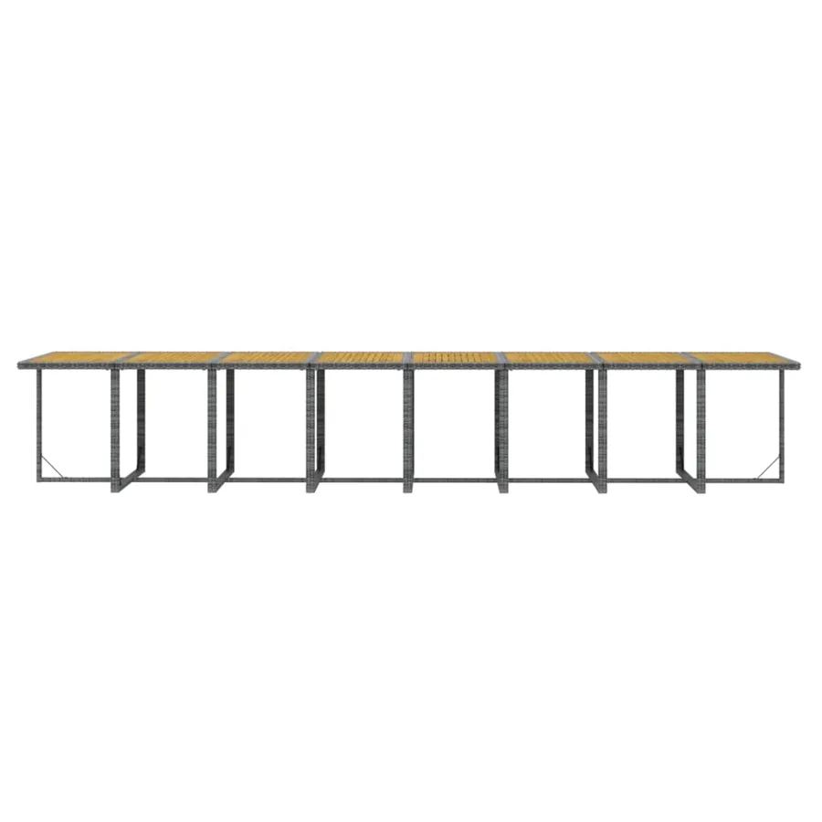 Ensemble à manger de jardin coussins 21 pcs Gris Résine tressée - 11