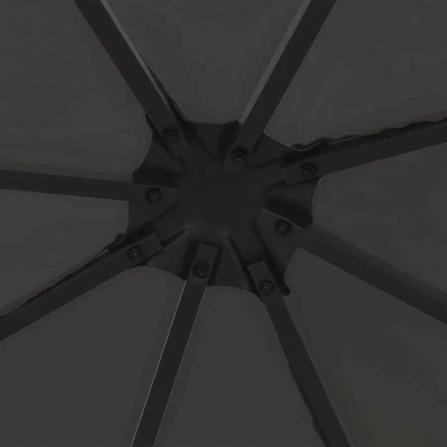 Tonnelle avec guirlande lumineuse à LED 3x3 m Anthracite - 5
