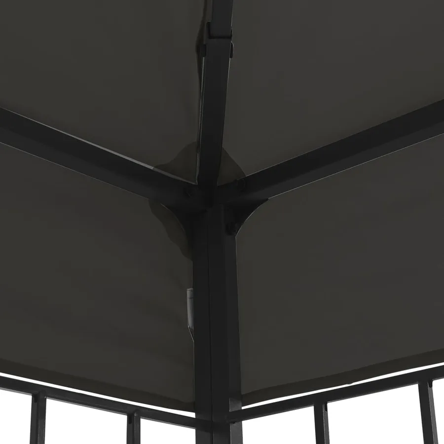 Tonnelle avec guirlande lumineuse à LED 3x3 m Anthracite - 6