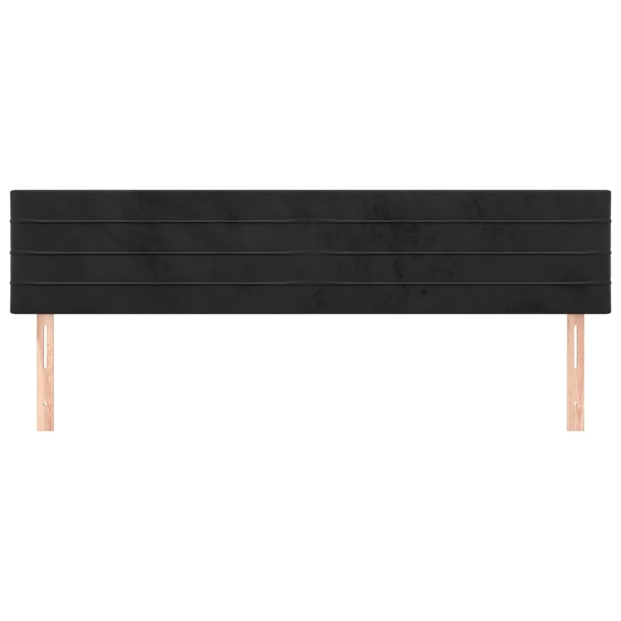 Têtes de lit Noir 200 x 5 x 78/88 cm Velours - 3