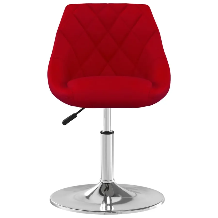 Chaises pivotantes à manger lot de 6 Rouge bordeaux Velours - 3