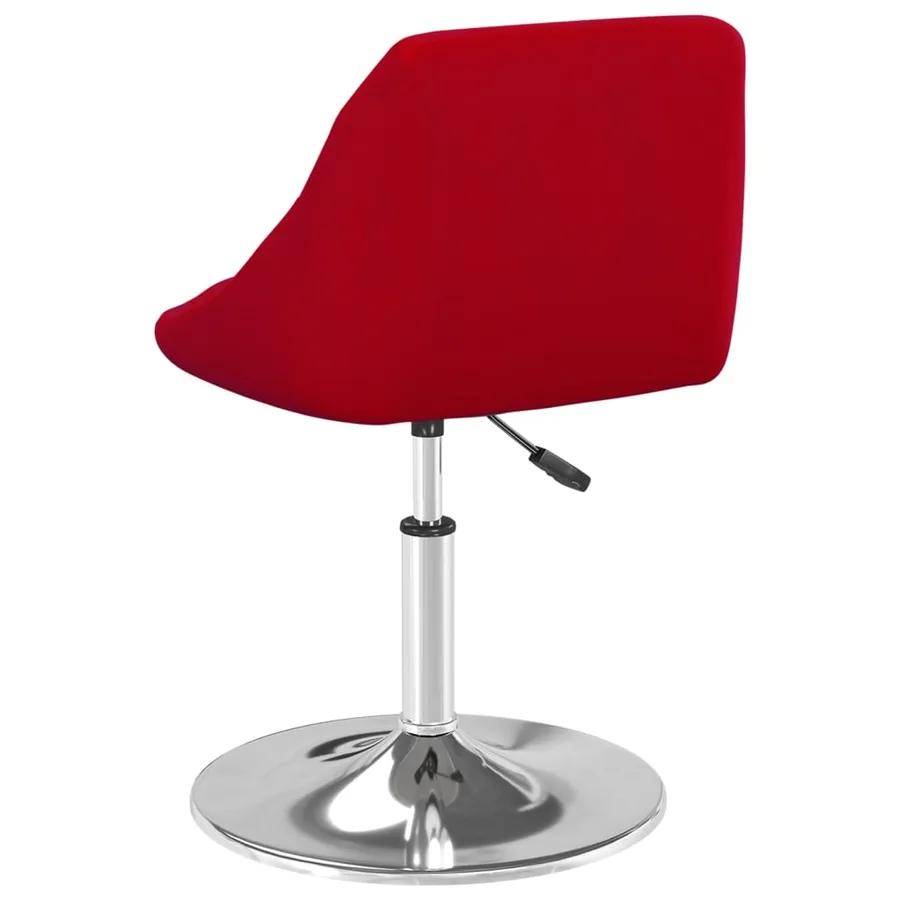 Chaises pivotantes à manger lot de 6 Rouge bordeaux Velours - 5
