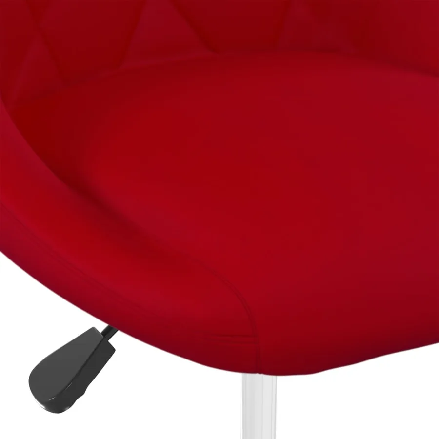 Chaises pivotantes à manger lot de 6 Rouge bordeaux Velours - 7