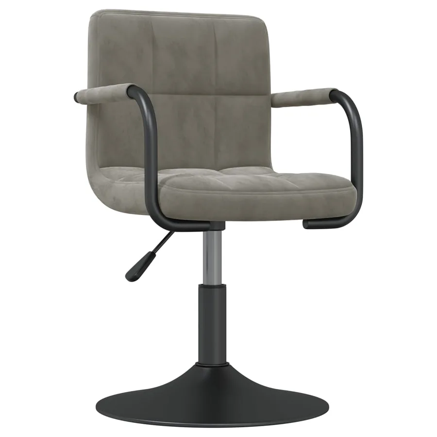 Chaises pivotantes à manger lot de 2 gris clair velours - 3