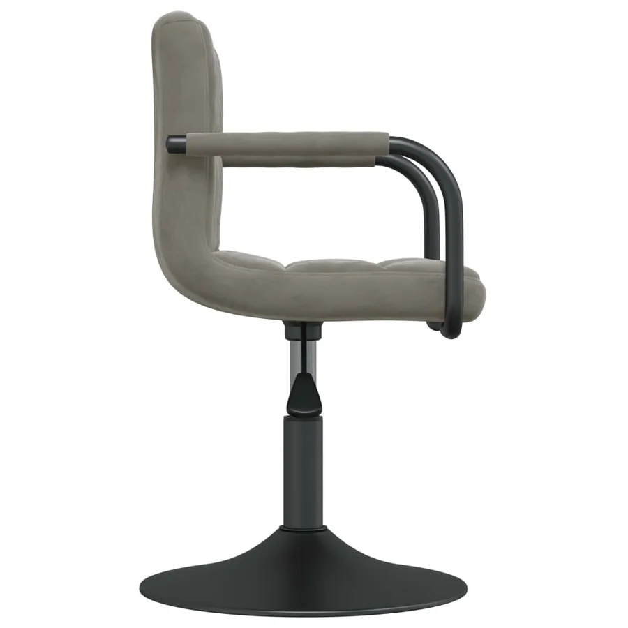 Chaises pivotantes à manger lot de 2 gris clair velours - 5
