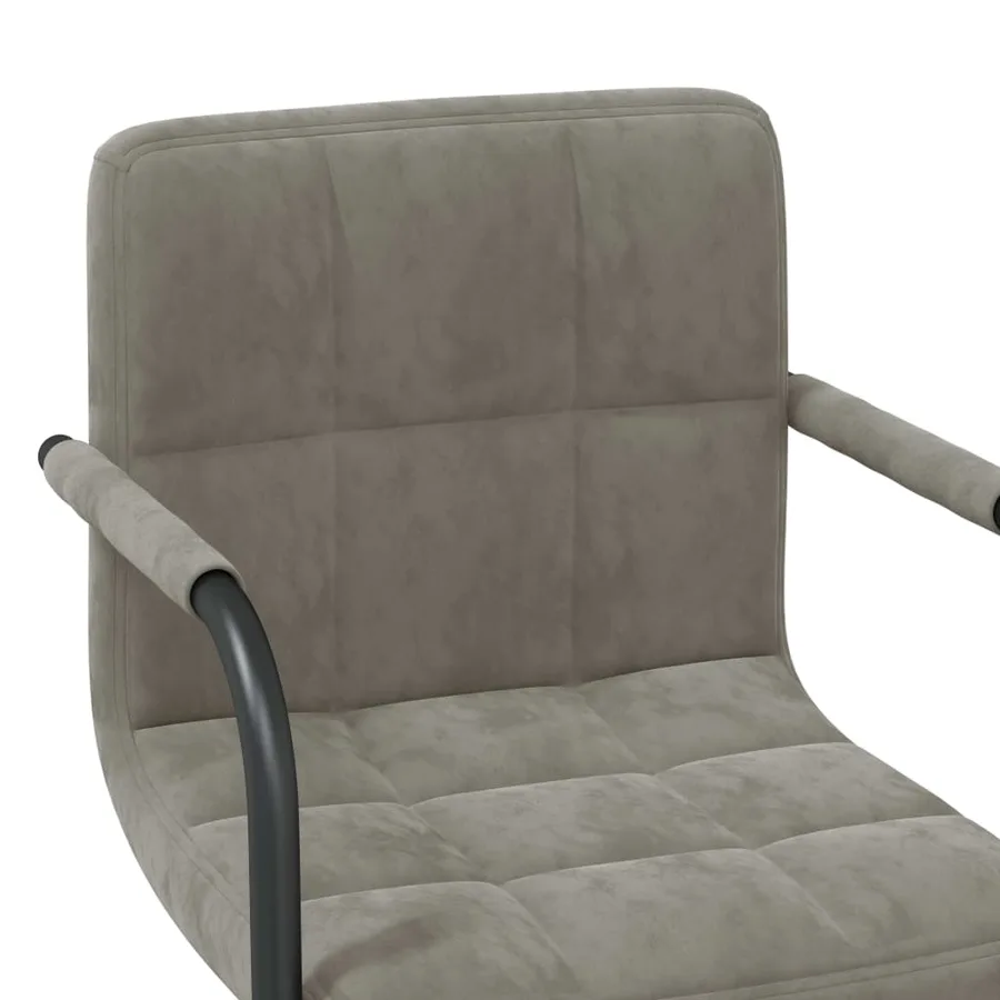 Chaises pivotantes à manger lot de 2 gris clair velours - 8
