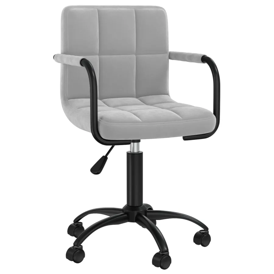Chaises pivotantes à manger lot de 4 gris clair velours - 2