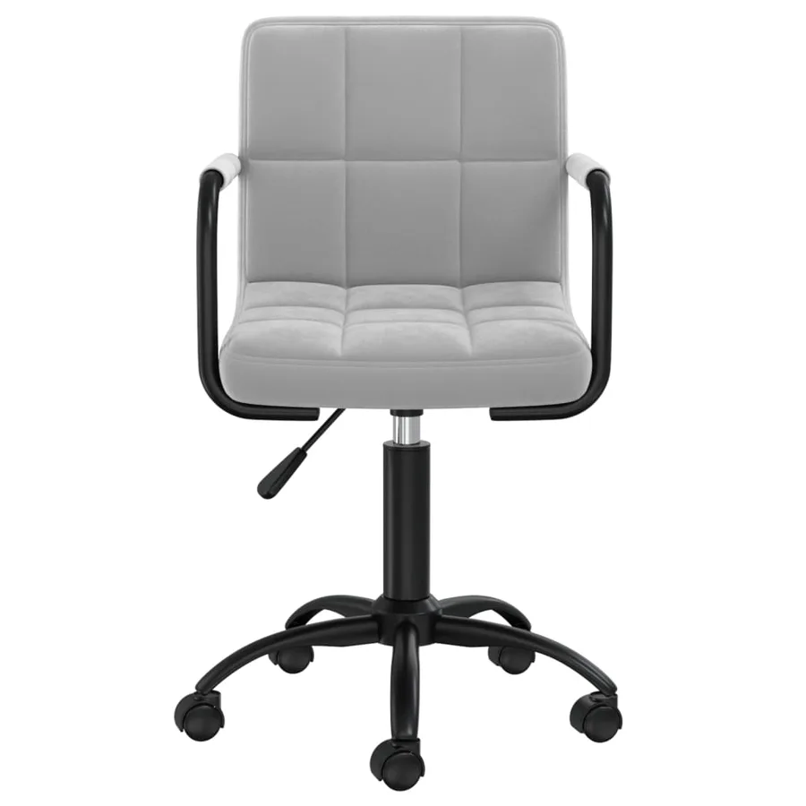 Chaises pivotantes à manger lot de 4 gris clair velours - 3