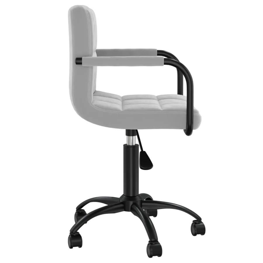 Chaises pivotantes à manger lot de 4 gris clair velours - 4