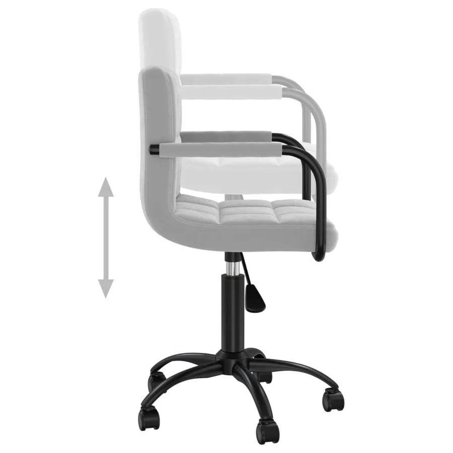 Chaises pivotantes à manger lot de 4 gris clair velours - 6