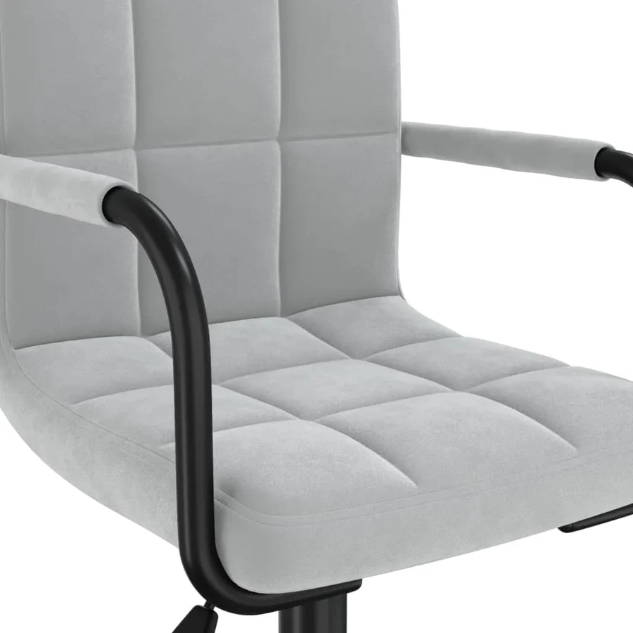 Chaises pivotantes à manger lot de 4 gris clair velours - 7