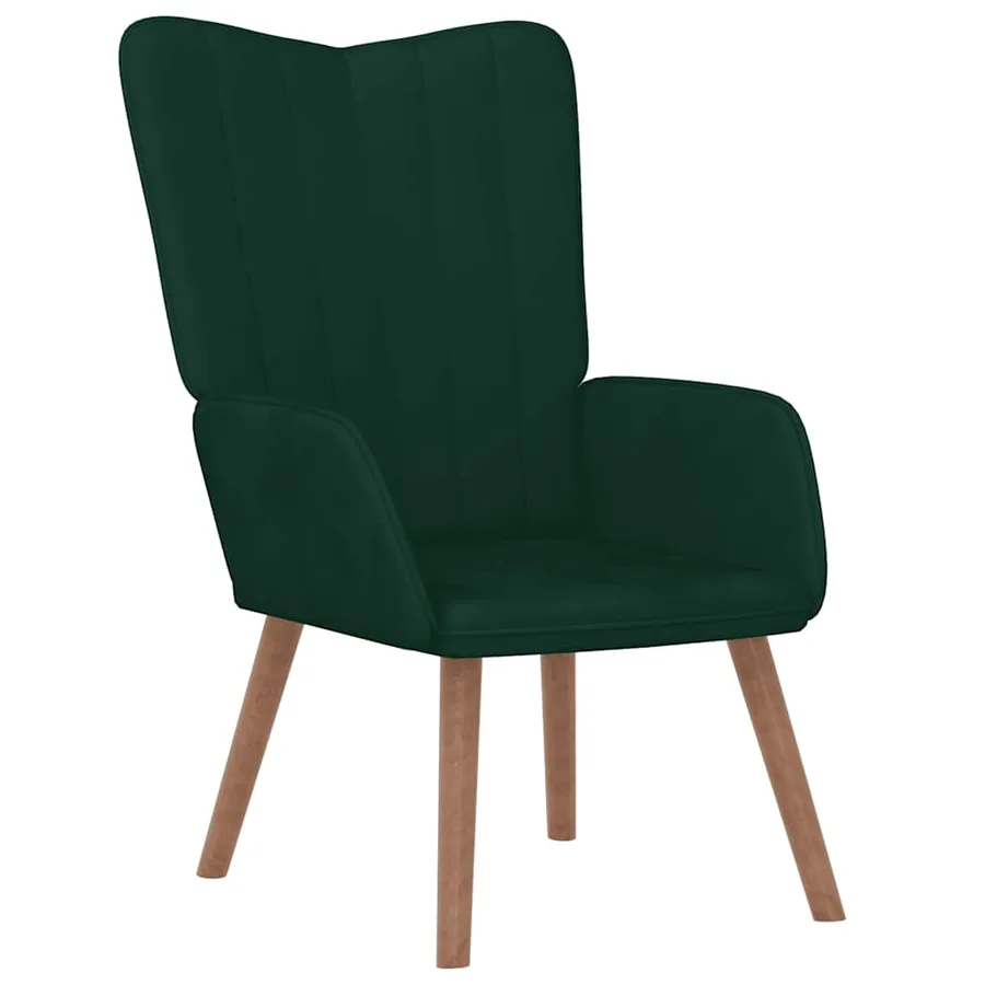Chaise de relaxation Vert foncé Velours - 2